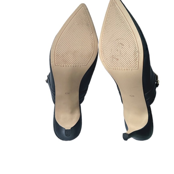 Sanctuary Black Pointed Toe  Embellished Pumps Size 8.5 M - Picture 6 of 11